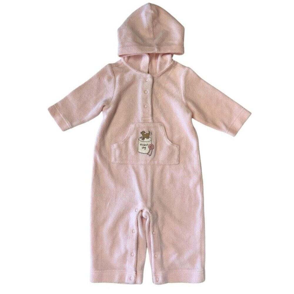 Gymboree Tiniest Dog  long sleeve hooded pant set VINTAGE 2004 SIZE 3-6 MONTHS